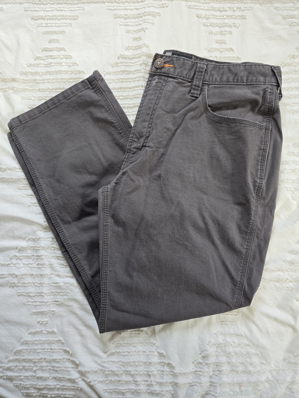 Ariat Rebar M4 Relaxed Straight Pants 36x30 Gray Workwear Durable